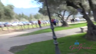 Paris White gets glazed outdoors – public fun! - бесплатное порно на GEEZ.TUBE
